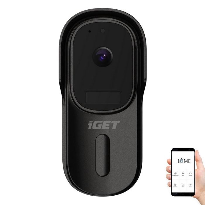 Відеодомофон з датчиком руху Full HD 1080p 5200 mAh IP65 Wi-Fi чорний