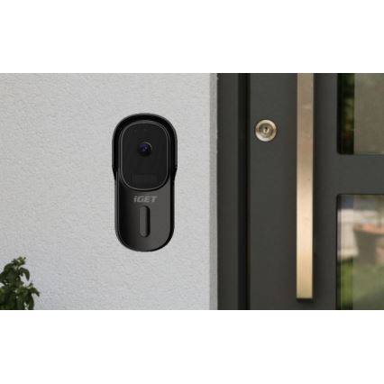 Відеодомофон з датчиком руху Full HD 1080p 5200 mAh IP65 Wi-Fi чорний