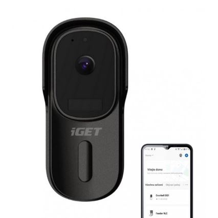 Відеодомофон з датчиком руху Full HD 1080p 5200 mAh IP65 Wi-Fi чорний