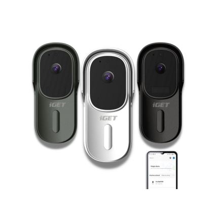 Відеодзвінок із датчиком руху, Full HD 1080p, 5200 mAh, IP65, Wi-Fi, Tuya, білий