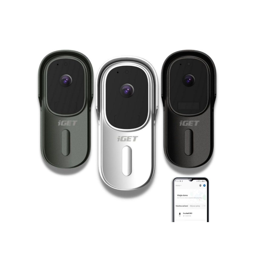 Видеозвонок с датчиком движения Full HD 1080p, аккумулятор 5200 mAh, IP65, Wi-Fi, Tuya, белый