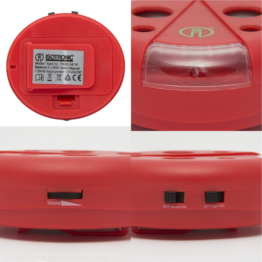 Відлякувач гризунів з LED підсвічуванням 2xAAA сонечко