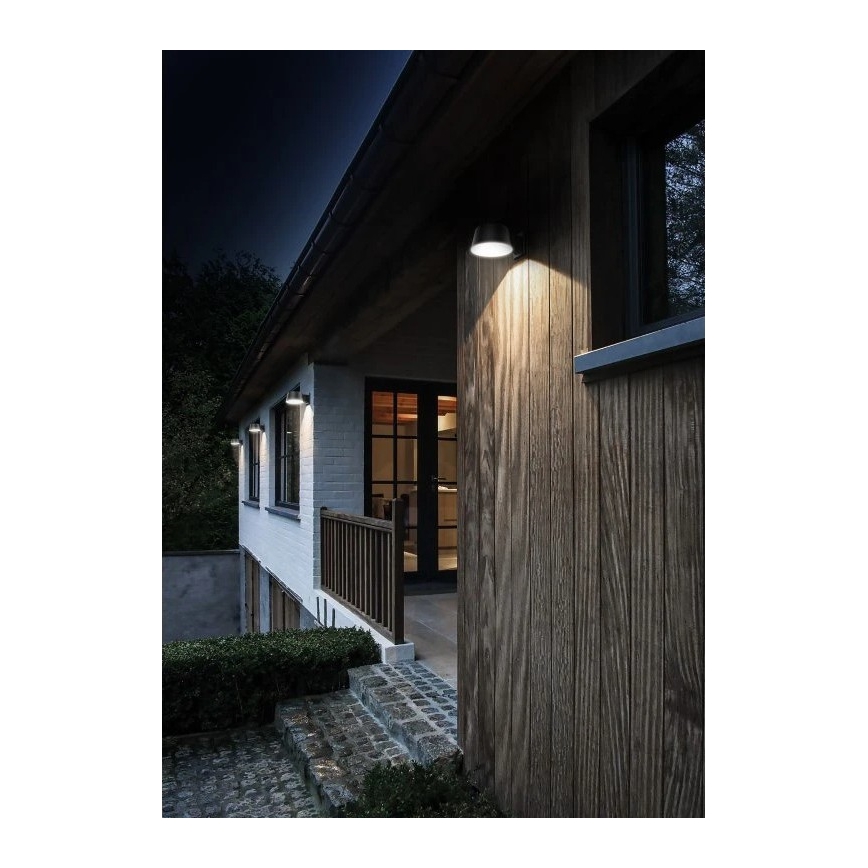 Viking - светодиодный солнечный настенный светильник с датчиком и регулировкой яркости, LED/1W/3,7V IP44 4000K 2000 mAh