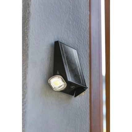 Viking - Диммируемый солнечный настенный гибкий светильник с датчиком LED/1,3W/3,7V IP44 4000K 2000 mAh