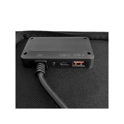 Viking - солнечная панель с поддержкой USB Power Delivery 60W/20V, IPX4, черный