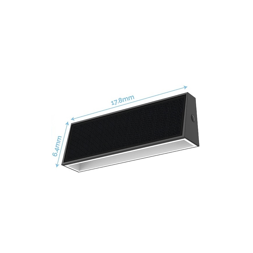 Viking - сонячний настінний світильник LED/1,3W/3,7V IP44 4000K 2000 mAh