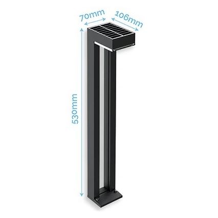 Viking - КОМПЛЕКТ 2x LED солнечных светильников LED/1W/3,7V IP44 3000K 2000 mAh