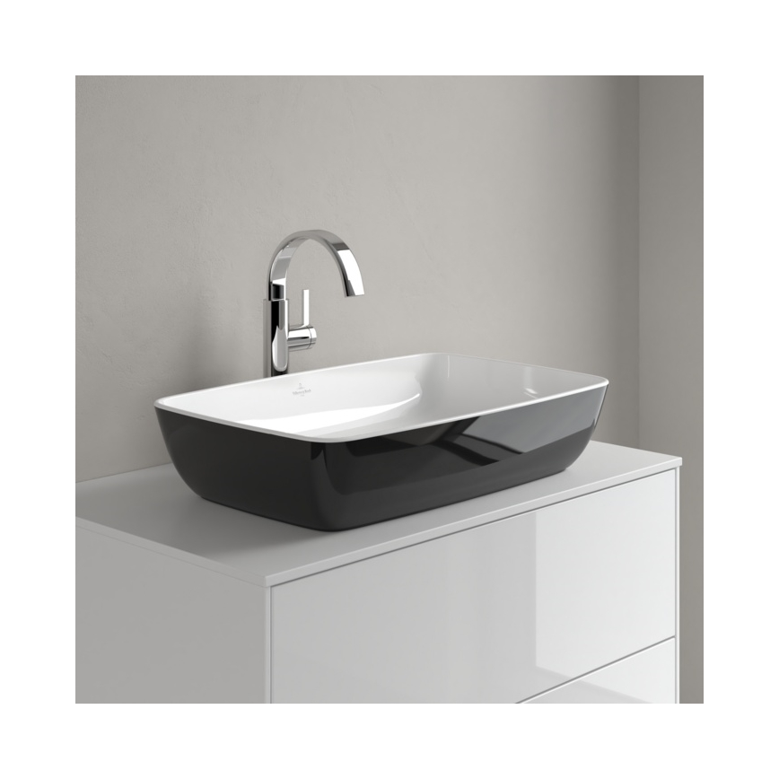 Villeroy & Boch 417258BCT8 - Раковина накладна ARTIS 58x38,5 см, кераміка/чорна