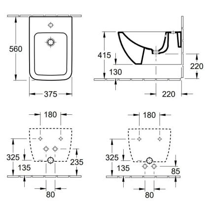 Villeroy & Boch 44110001 - Підвісне біде VENTICELLO кераміка/біла