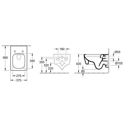 Villeroy & Boch 4633R001 - Подвесной унитаз MEMENTO керамика/белый