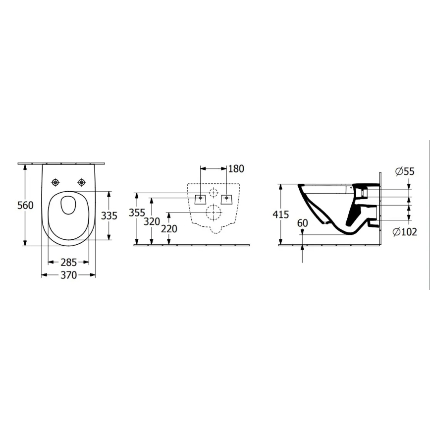 Villeroy & Boch 4670T0T2 - Подвесной унитаз SUBWAY 3.0 керамика/белый