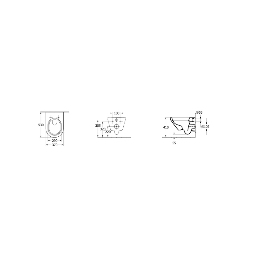 Villeroy & Boch 4694C001 - Підвісний унітаз ARCHITECTURA кераміка/біла
