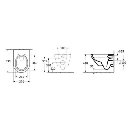 Villeroy & Boch 5684CLR1 - Подвесной унитаз с сиденьем SoftClose ARCHITECTURA керамика/белый