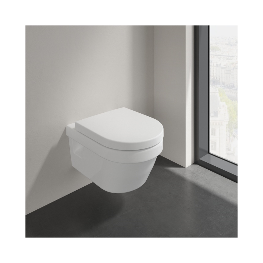 Villeroy & Boch 5684HRR1 - Подвесной унитаз с сиденьем SoftClose ARCHITECTURA, керамика/белый