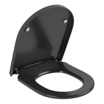 Villeroy & Boch 8M42S1R7 - Сиденье для унитаза SUBWAY с мягким плавным закрыванием (SoftClose), чёрное