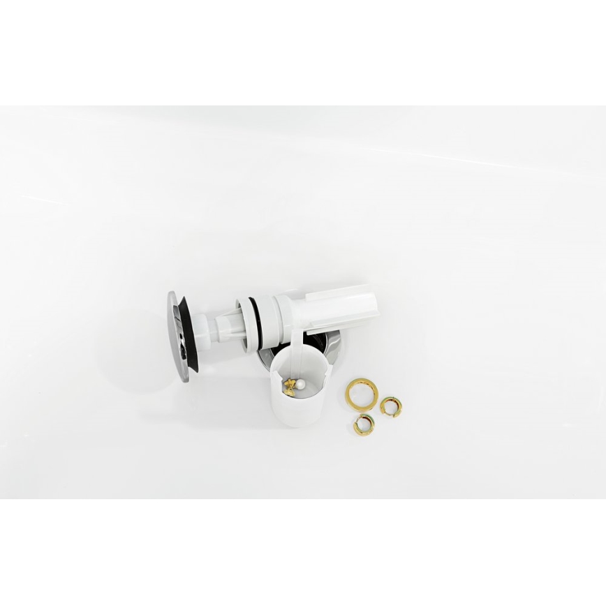 Villeroy & Boch 92198800 - Сифон для умивальника PUSHOPEN глянцевий хром/білий