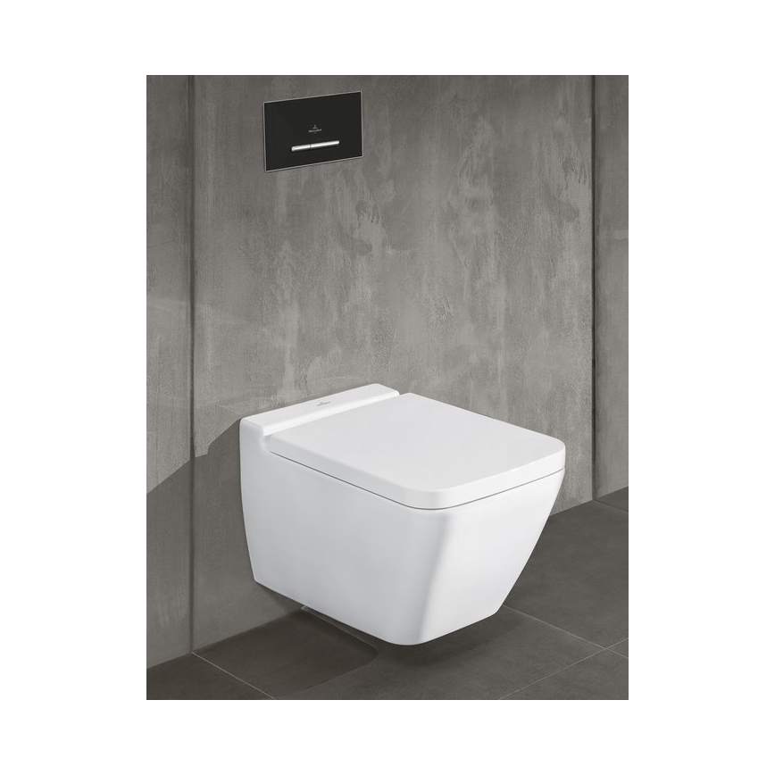 Villeroy & Boch 922169AN - смывная кнопка VICONNECT, матовый черный/матовый хром