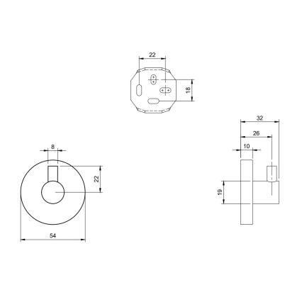 Villeroy & Boch TVA15101100061 - Настінний гачок ELEMENTS полірований хром