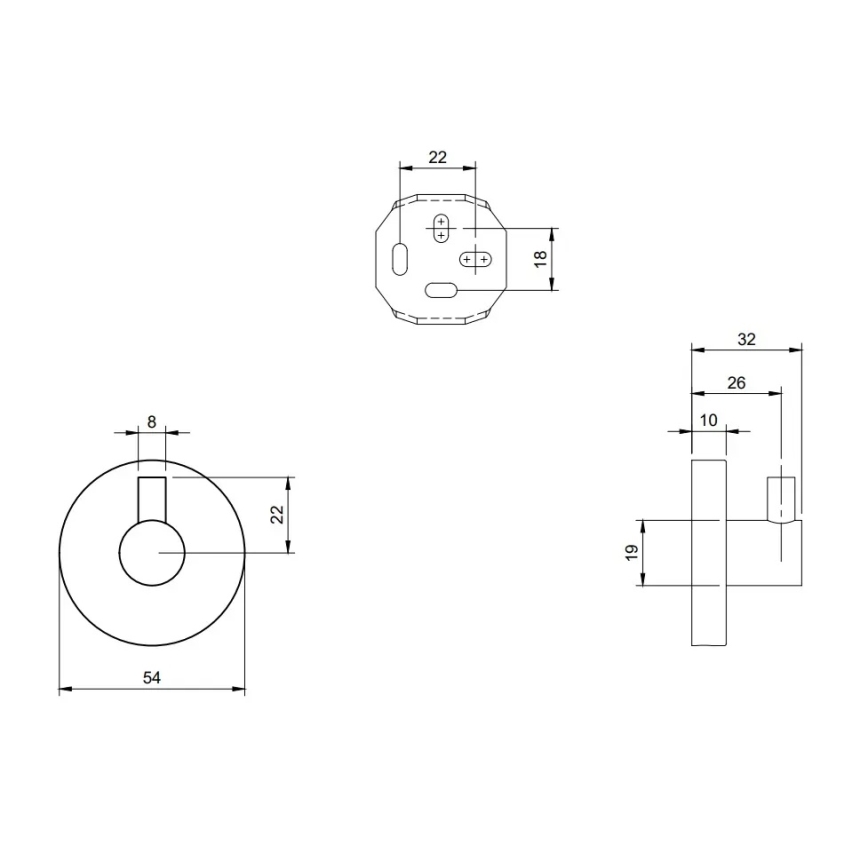 Villeroy & Boch TVA15101100061 - Настінний гачок ELEMENTS полірований хром
