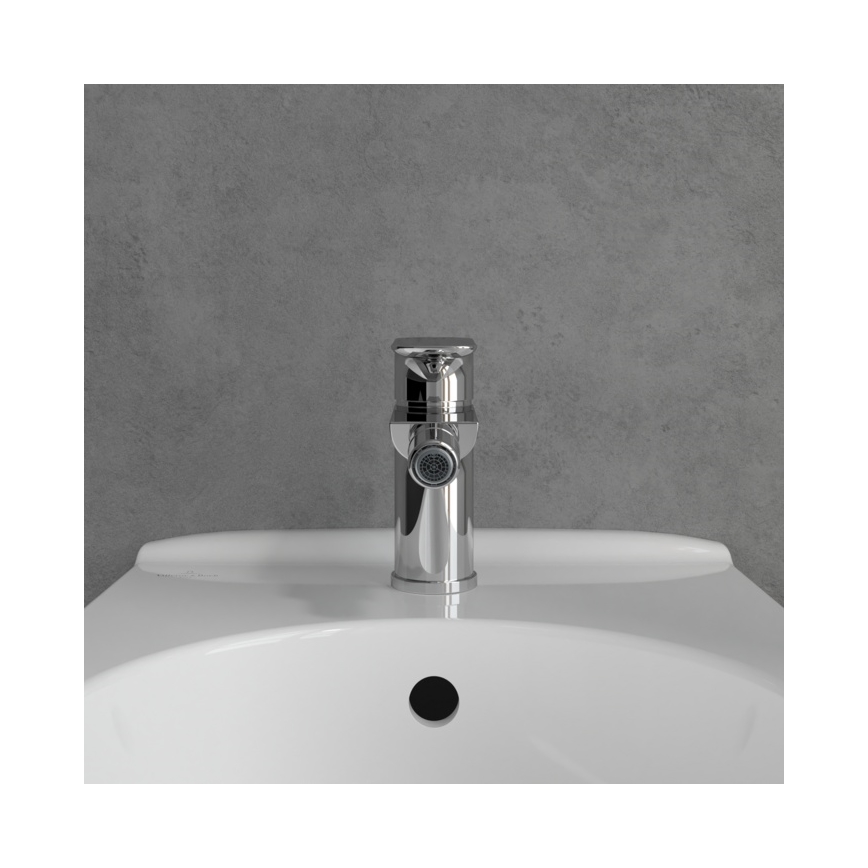 Villeroy & Boch TVB10420111061 - Смеситель для биде O.NOVO + донный клапан, полированный хром