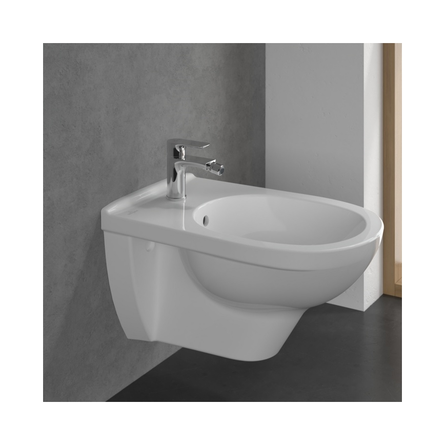 Villeroy & Boch TVB10420111061 - Смеситель для биде O.NOVO + донный клапан, полированный хром
