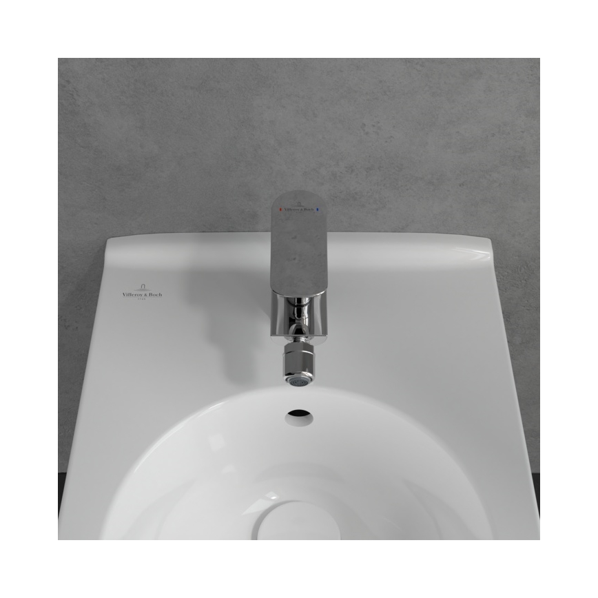 Villeroy & Boch TVB10420111061 - Змішувач для біде + зливна арматура O.NOVO, глянцевий хром