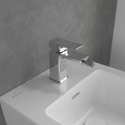 Villeroy & Boch TVB11200100061 - Смеситель для биде + донный клапан SUBWAY 3.0, полированный хром
