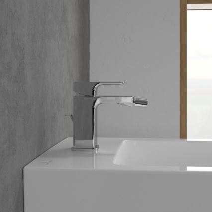 Villeroy & Boch TVB11200100061 - Смеситель для биде + донный клапан SUBWAY 3.0, полированный хром