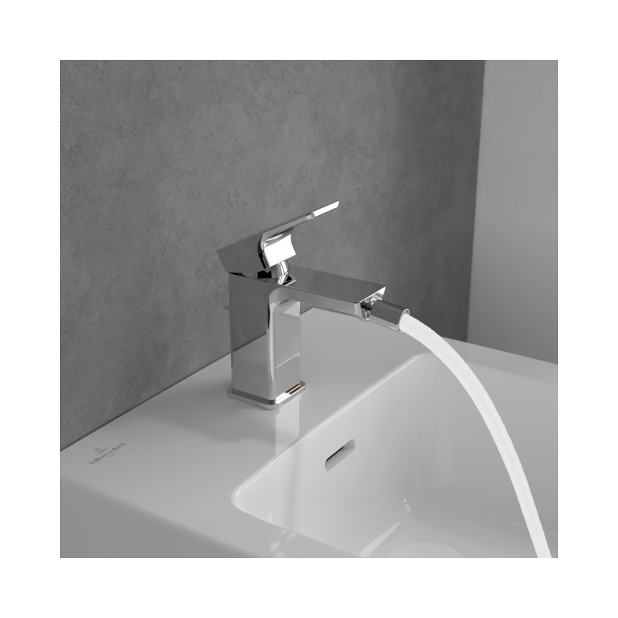 Villeroy & Boch TVB11200100061 - Смеситель для биде + донный клапан SUBWAY 3.0, полированный хром