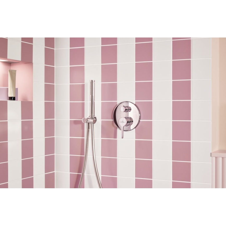 Villeroy & Boch TVC00046200061 - Держатель для душа с выводом, полированный хром