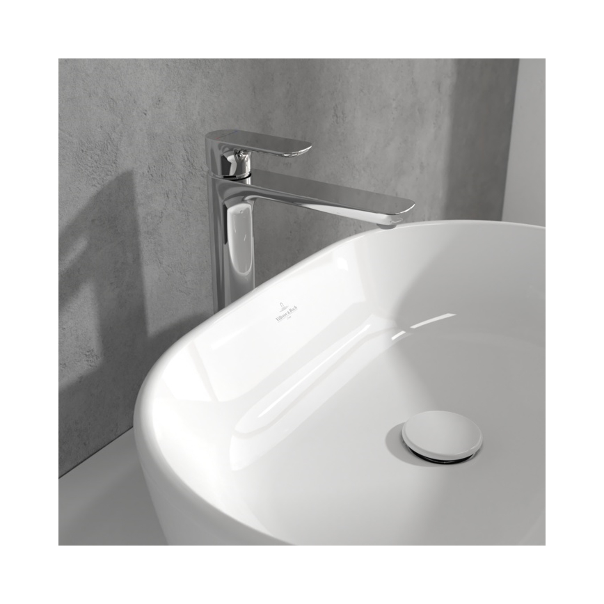 Villeroy & Boch TVW10410511061 - Раковинный смеситель + сливная арматура O.NOVO 29,5 см глянцевый хром