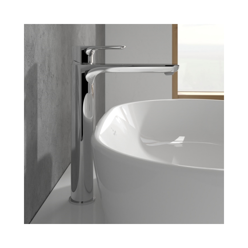 Villeroy & Boch TVW10410511061 - Раковинный смеситель + сливная арматура O.NOVO 29,5 см глянцевый хром