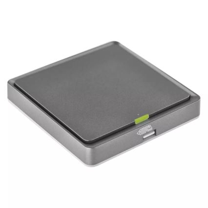 Вимикач 1-кнопковий GoSmart 1xCR2430 Tuya чорний