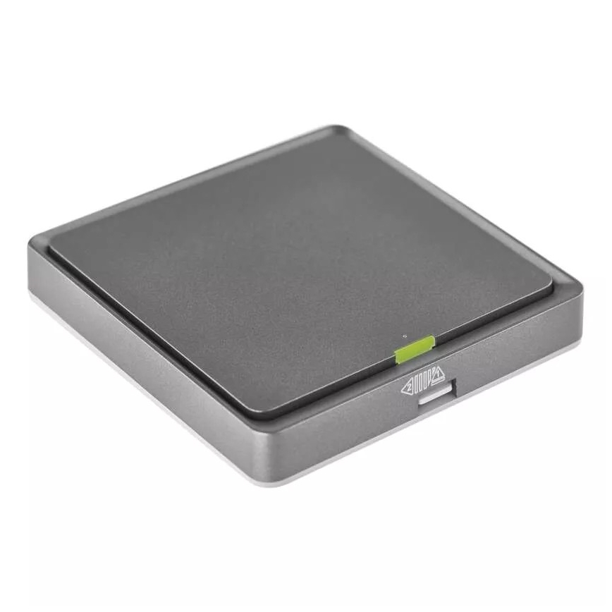 Вимикач 1-кнопковий GoSmart 1xCR2430 Tuya чорний