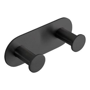 Вішак 11,5x4,5 см нержавіюча сталь/чорний