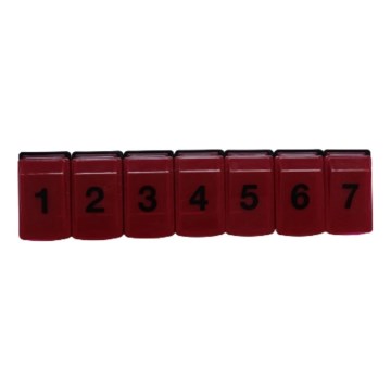 Vitility - Тижневий дозатор ліків, червоний