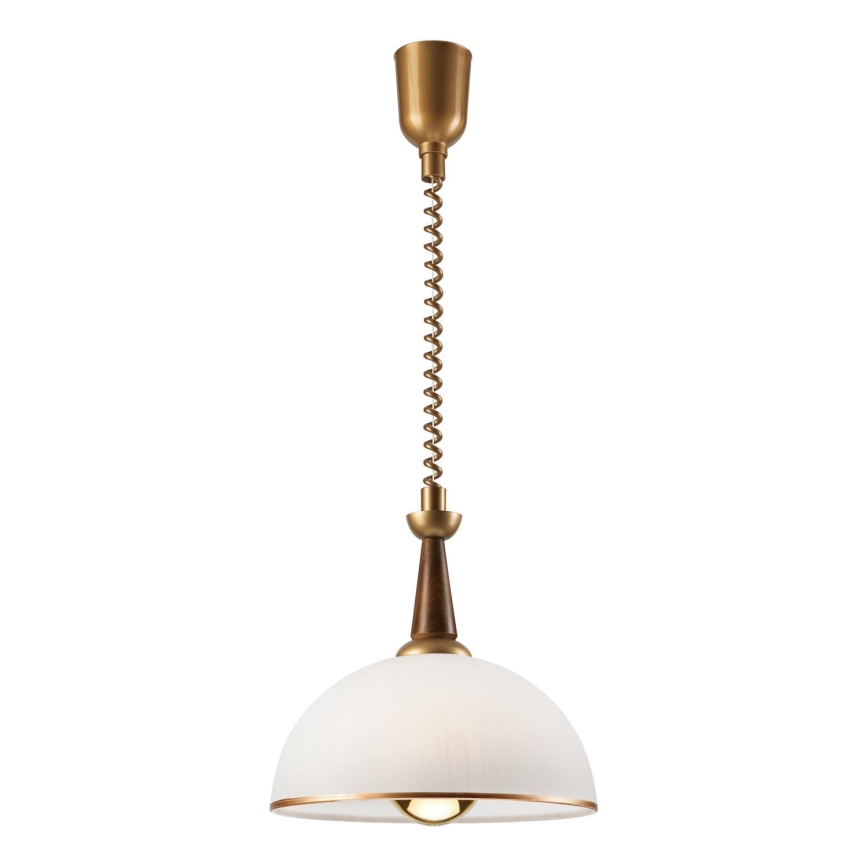 Витяжна люстра CHIARA 1xE27/60W/230V коричнева/бук