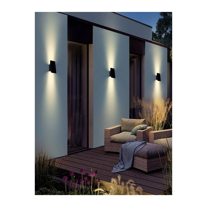 Viking - світлодіодний сонячний настінний світильник з регулюванням яскравості LED/1,5W/3,7V IP65 4000K 2000 mAh