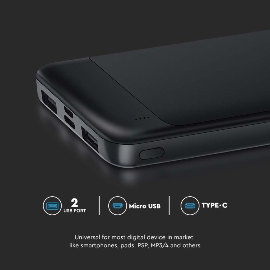 Внешний аккумулятор Power Delivery 10000mAh/22,5W/5V черный