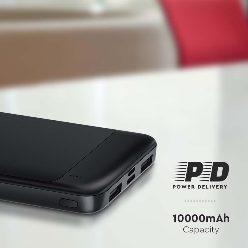 Внешний аккумулятор Power Delivery 10000mAh/22,5W/5V черный