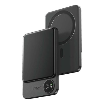Внешний аккумулятор с магнитным дисплеем Power Delivery 5000mAh/20W/5V черный