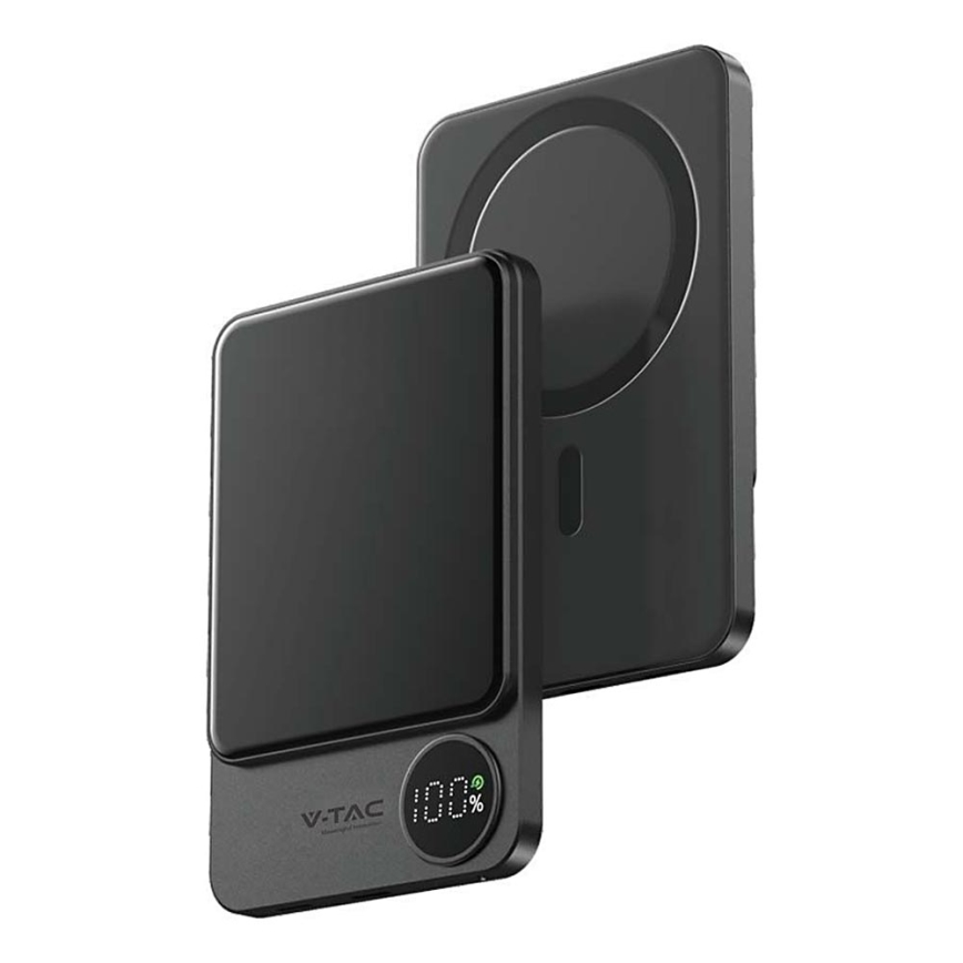 Внешний аккумулятор с магнитным дисплеем Power Delivery 5000mAh/20W/5V черный