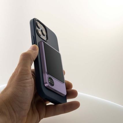 Внешний аккумулятор с магнитным дисплеем Power Delivery 5000mAh/20W/5V фиолетовый