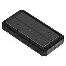 Внешний аккумулятор на солнечной батарее с фонариком 20000mAh 3,7V