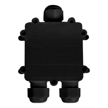 Водонепроницаемая распределительная коробка IP68 черный