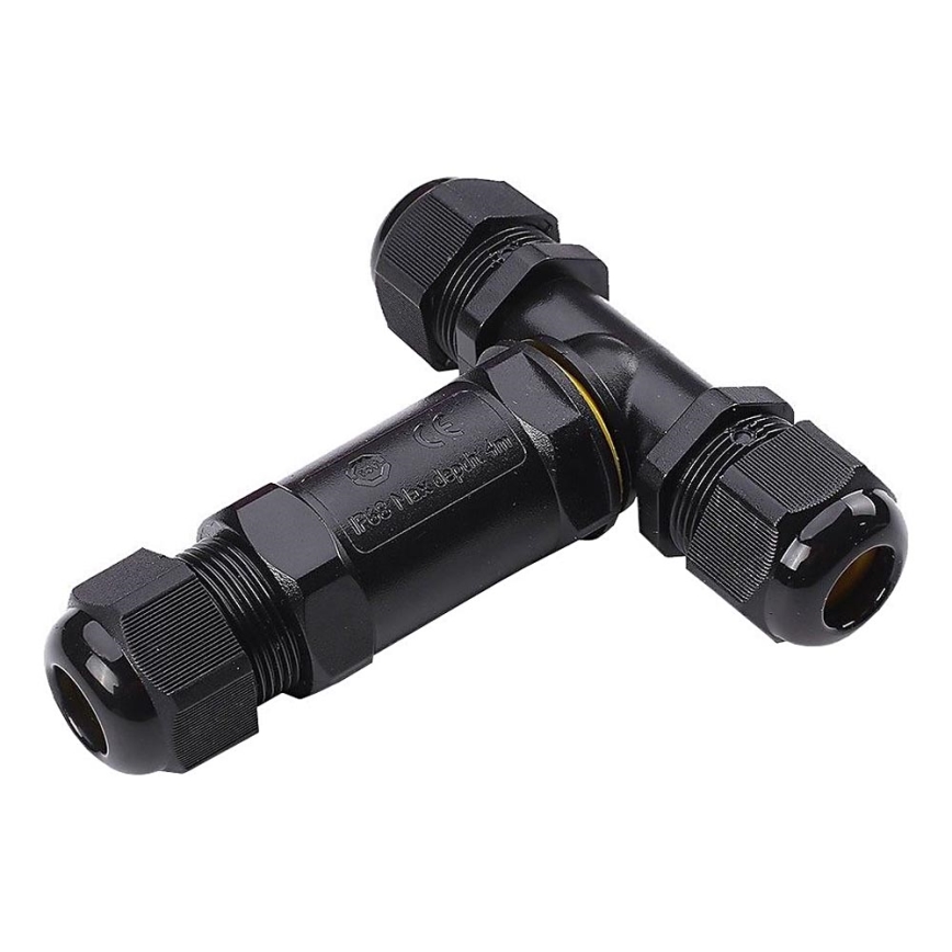 Водонепроницаемый соединительный разъем IP68 черный