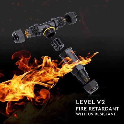 Водонепроницаемый соединительный разъем IP68 черный