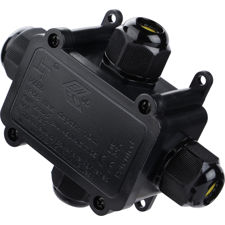 Водонепроникна розподільна коробка 24A/230V IP68