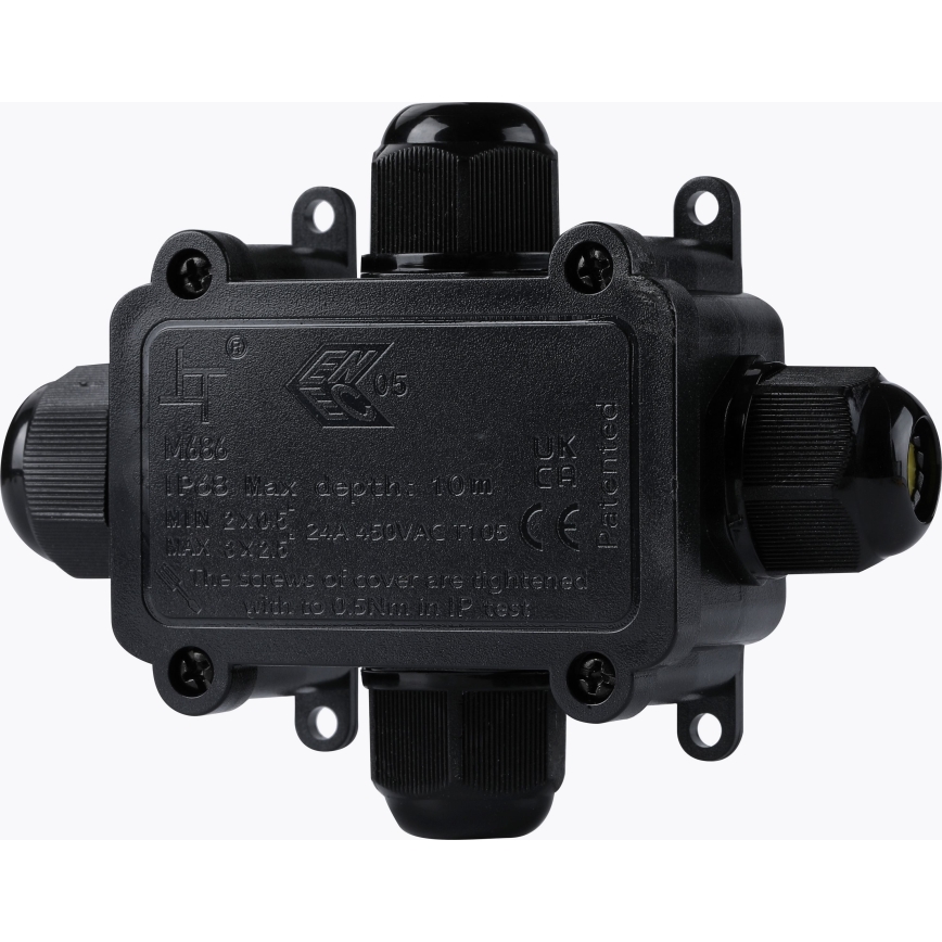 Водонепроникна розподільна коробка 24A/230V IP68