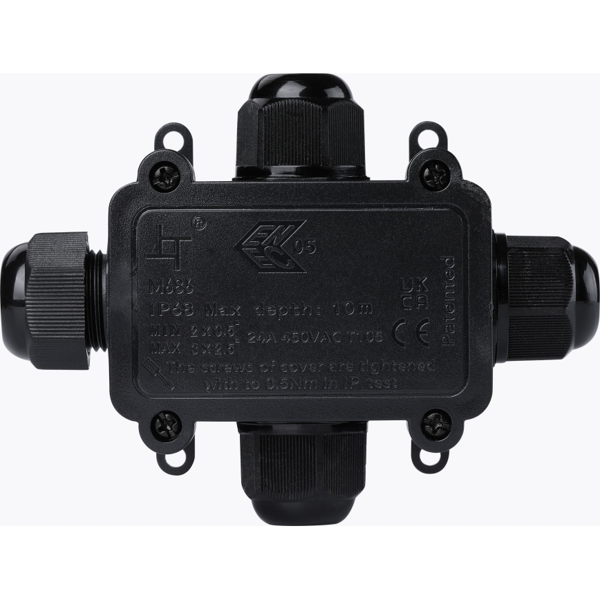 Водонепроникна розподільна коробка 24A/230V IP68